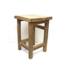 Stołek z drewna egzotycznego Stolik Taboret vintage 50cm